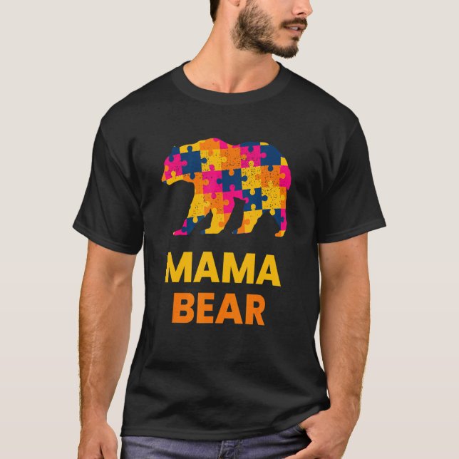 T-shirt Sensibilisation à l'autisme J'aime quelqu'un avec  (Devant)