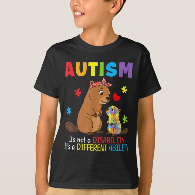 T-shirt Sensibilisation à l'autisme Mère Castor Capacité D (Devant)