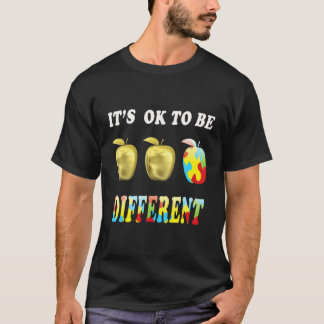T-shirt Sensibilisation à l'autisme Mignons Pommes Puzzle