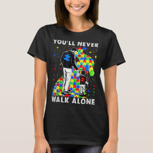 T-shirt Sensibilisation à l'autisme Puzzle de route père e