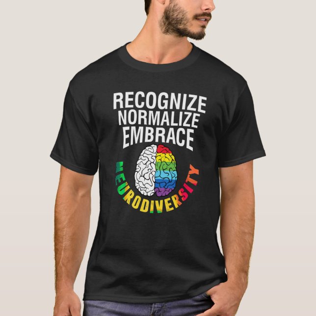 T-shirt Sensibilisation à l'autisme Reconnaître Normaliser (Devant)