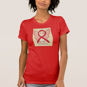 T-shirt Sensibilisation à l'AVC Chemise Angel Ruban Rouge