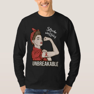 T-shirt Sensibilisation à l'AVC Guerrier de l'AVC Inébranl