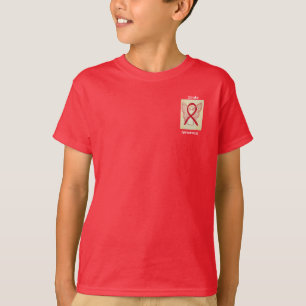 T-shirt Sensibilisation à l'AVC Rouge Ruban Angel Tee