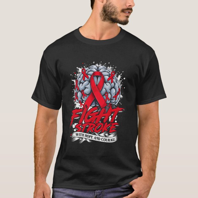 T-shirt Sensibilisation à l'AVC Survivant d'AVC (Devant)