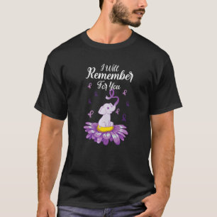 T-shirt Sensibilisation à l'éléphant mignon Alzheimer