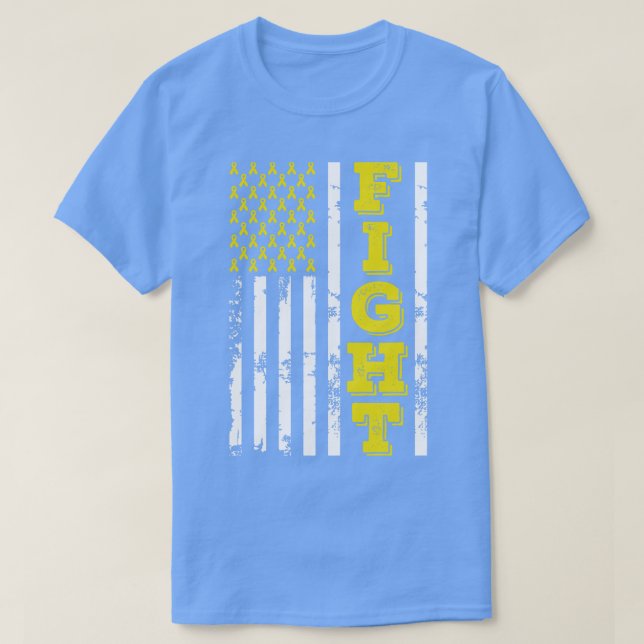 T-shirt Sensibilisation à l'endométriose Drapeau américain (Design devant)