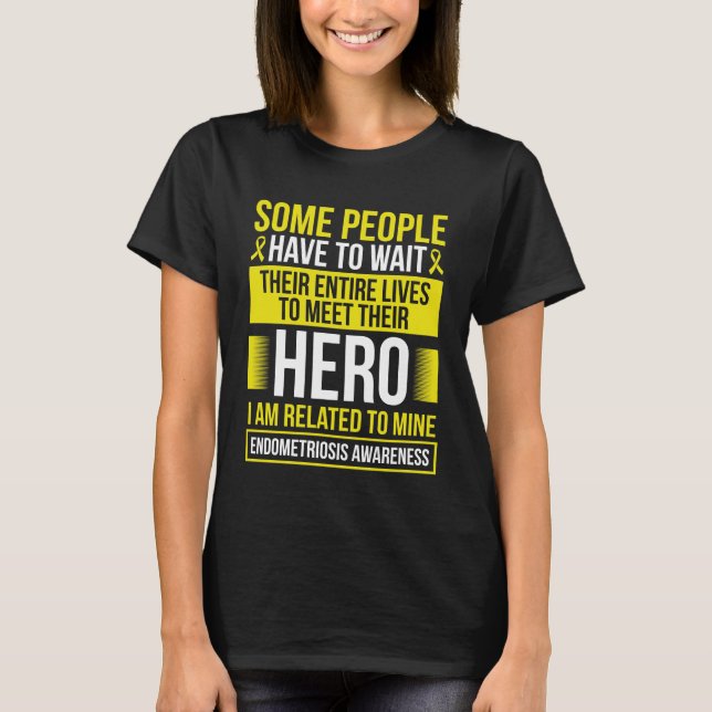 T-shirt Sensibilisation à l'endométriose pour mon Hero End (Devant)