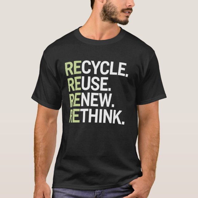 T-shirt Sensibilisation à l'environnement Réutiliser Rénov (Devant)