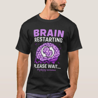 T-shirt Sensibilisation à l'épilepsie Cerveau Repose Veuil