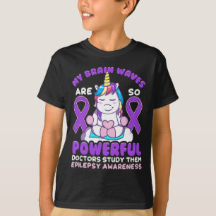 T-shirt Sensibilisation à l'épilepsie Cute Unicorn Purple 