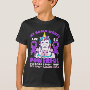 T-shirt Sensibilisation à l'épilepsie Cute Unicorne Purple