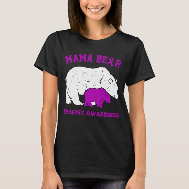 T-shirt Sensibilisation à l'ÉPILEPSIE de Mama Bear (Devant)