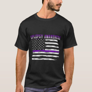 T-shirt Sensibilisation à l'épilepsie Drapeau américain Ep