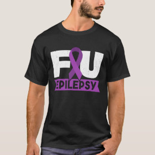 T-shirt Sensibilisation à l'épilepsie du ruban pourpre de