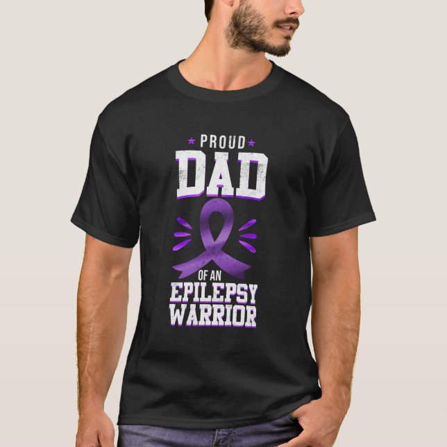 T-shirt Sensibilisation À L'Épilepsie Fier Papa D'Une Épil (Devant)