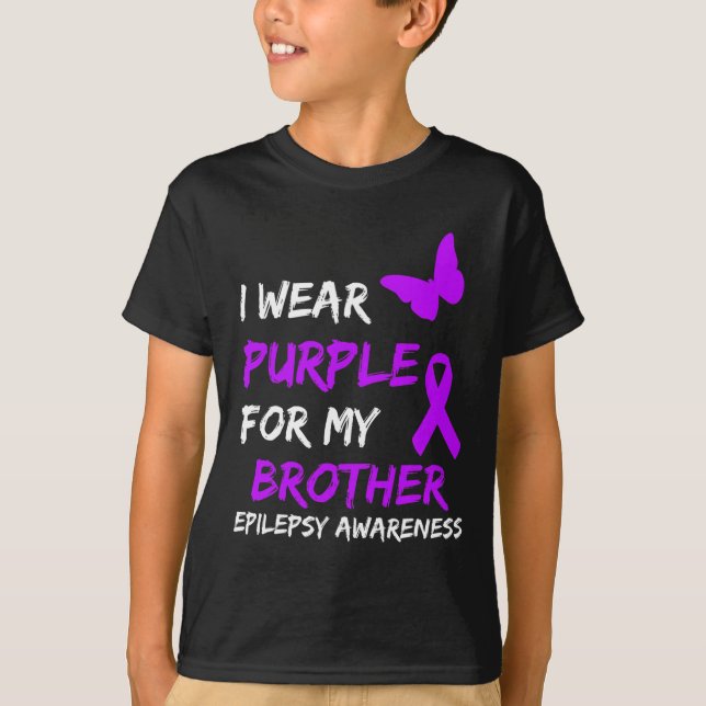 T-shirt Sensibilisation À L'Épilepsie Je Porte Du Violet P (Devant)