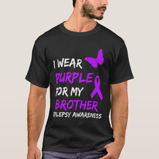 T-shirt Sensibilisation À L'Épilepsie Je Porte Du Violet P (Devant)