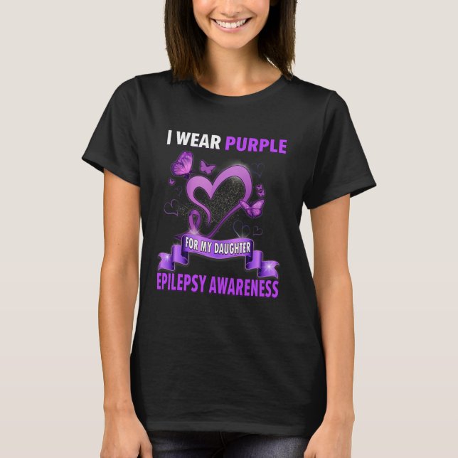 T-shirt Sensibilisation À L'Épilepsie Je Porte Du Violet P (Devant)