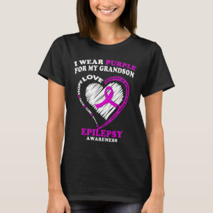 T-shirt Sensibilisation à l'épilepsie - Je porte le violet