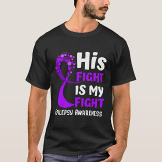 T-shirt Sensibilisation à l'épilepsie Violet Ribbon Hope F