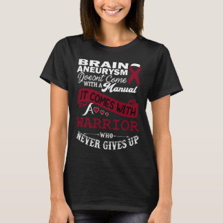 T-shirt Sensibilisation à l'neurysme cérébral Burgundy Rub