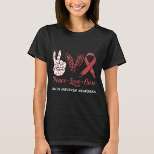 T-shirt Sensibilisation à l'neurysme cérébral Paix Amour C