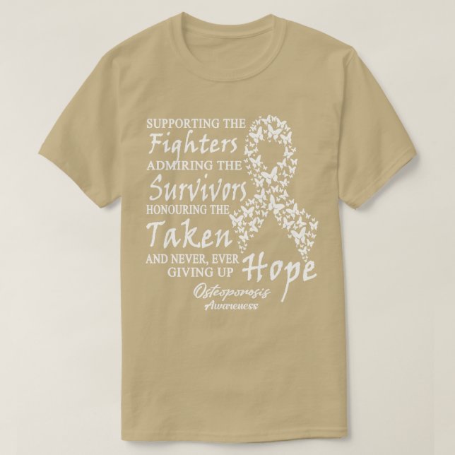 T-shirt Sensibilisation À L'Ostéoporose À L'Appui Des Comb (Design devant)