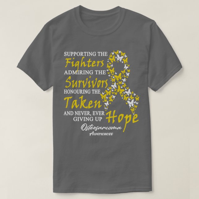 T-shirt Sensibilisation À L'Ostéosarcome En Faveur Des Com (Design devant)