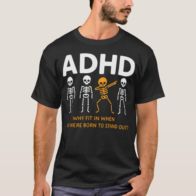 T-shirt Sensibilisation à TDAH Neurodiversité Dab Sensibil (Devant)