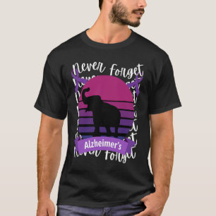 T-shirt Sensibilisation Alzheimer Eléphant Rétro Coucher d
