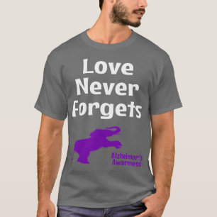 T-shirt Sensibilisation Alzheimer Soutien pourpre Amour Ja