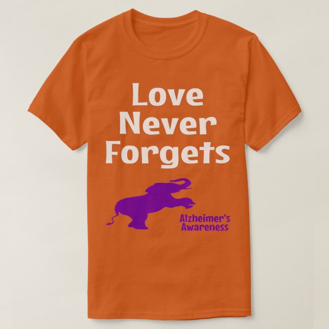 T-shirt Sensibilisation Alzheimer Soutien pourpre Amour Ja (Design devant)