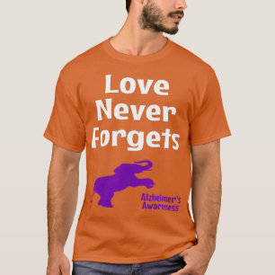 T-shirt Sensibilisation Alzheimer Soutien pourpre Amour Ja