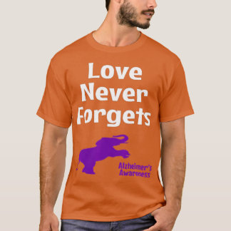 T-shirt Sensibilisation Alzheimer Soutien pourpre Amour Ja