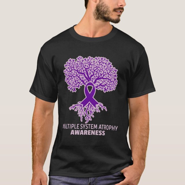 T-shirt Sensibilisation Atrophie de plusieurs systèmes (Devant)