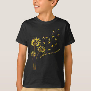 T-shirt Sensibilisation au cancer chez l'enfant Dandelion 