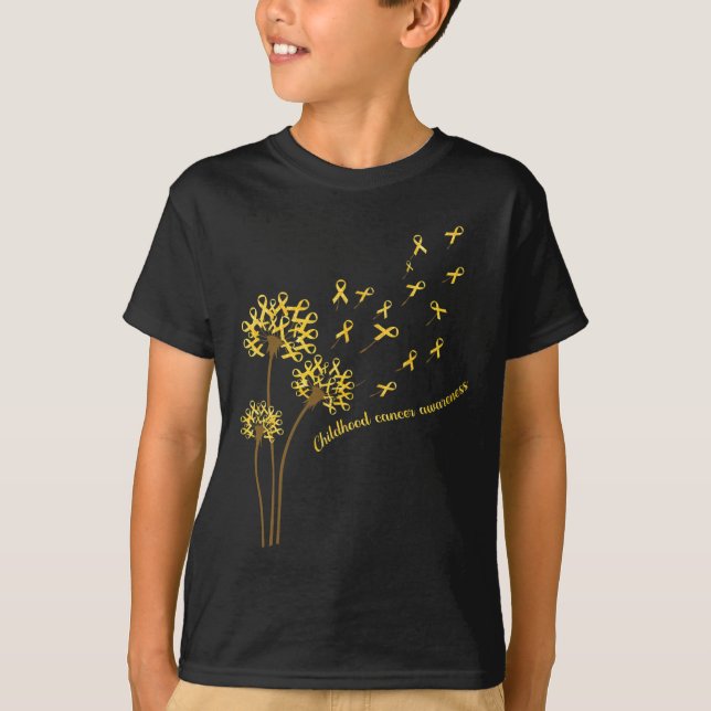 T-shirt Sensibilisation au cancer chez l'enfant Dandelion  (Devant)