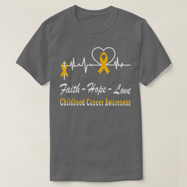 T-shirt Sensibilisation au cancer chez l'enfant Foi Espoir (Design devant)