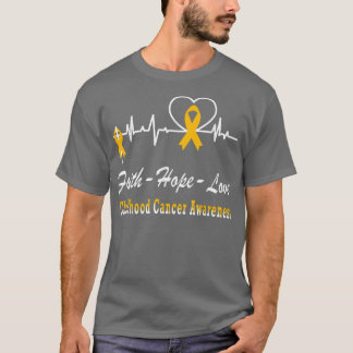 T-shirt Sensibilisation au cancer chez l'enfant Foi Espoir