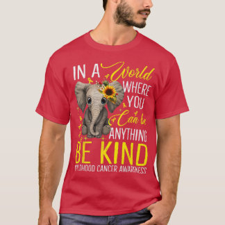 T-shirt Sensibilisation au cancer chez l'enfant Tournesol 