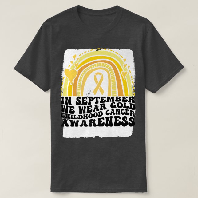 T-shirt Sensibilisation au cancer chez les enfants En Sept (Design devant)