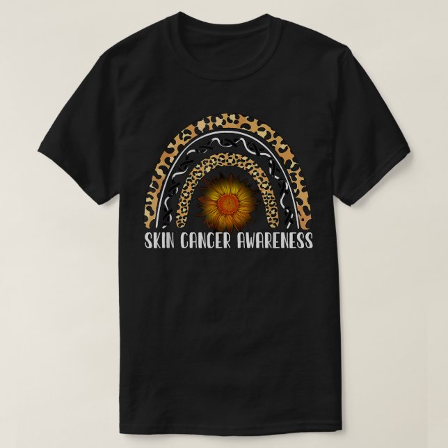 T-shirt Sensibilisation au cancer de la peau de tournesol  (Design devant)