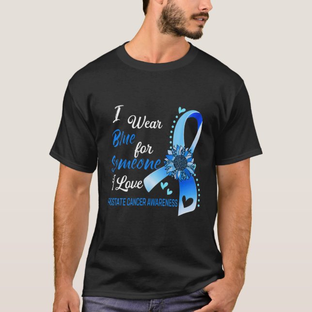 T-shirt Sensibilisation au cancer de la prostate Je porte  (Devant)