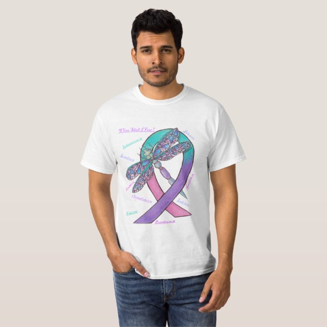 T-shirt Sensibilisation au cancer de la thyroïde (Devant entier)