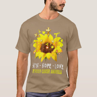 T-shirt Sensibilisation au cancer de l'enfance Foi Espoir