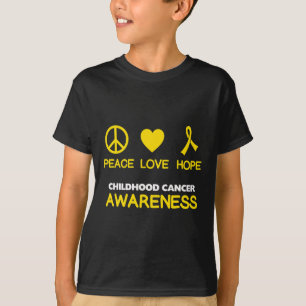 T-shirt Sensibilisation au cancer de l'enfance Ruban d'or