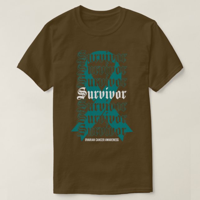 T-shirt Sensibilisation au cancer de l'ovaire Survivant Tu (Design devant)