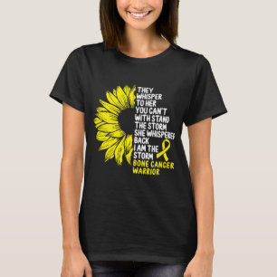 T-shirt Sensibilisation au cancer des os Ruban jaune la te