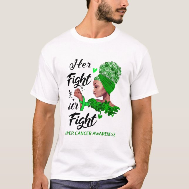 T-shirt Sensibilisation au cancer du foie Sa lutte est not (Devant)
